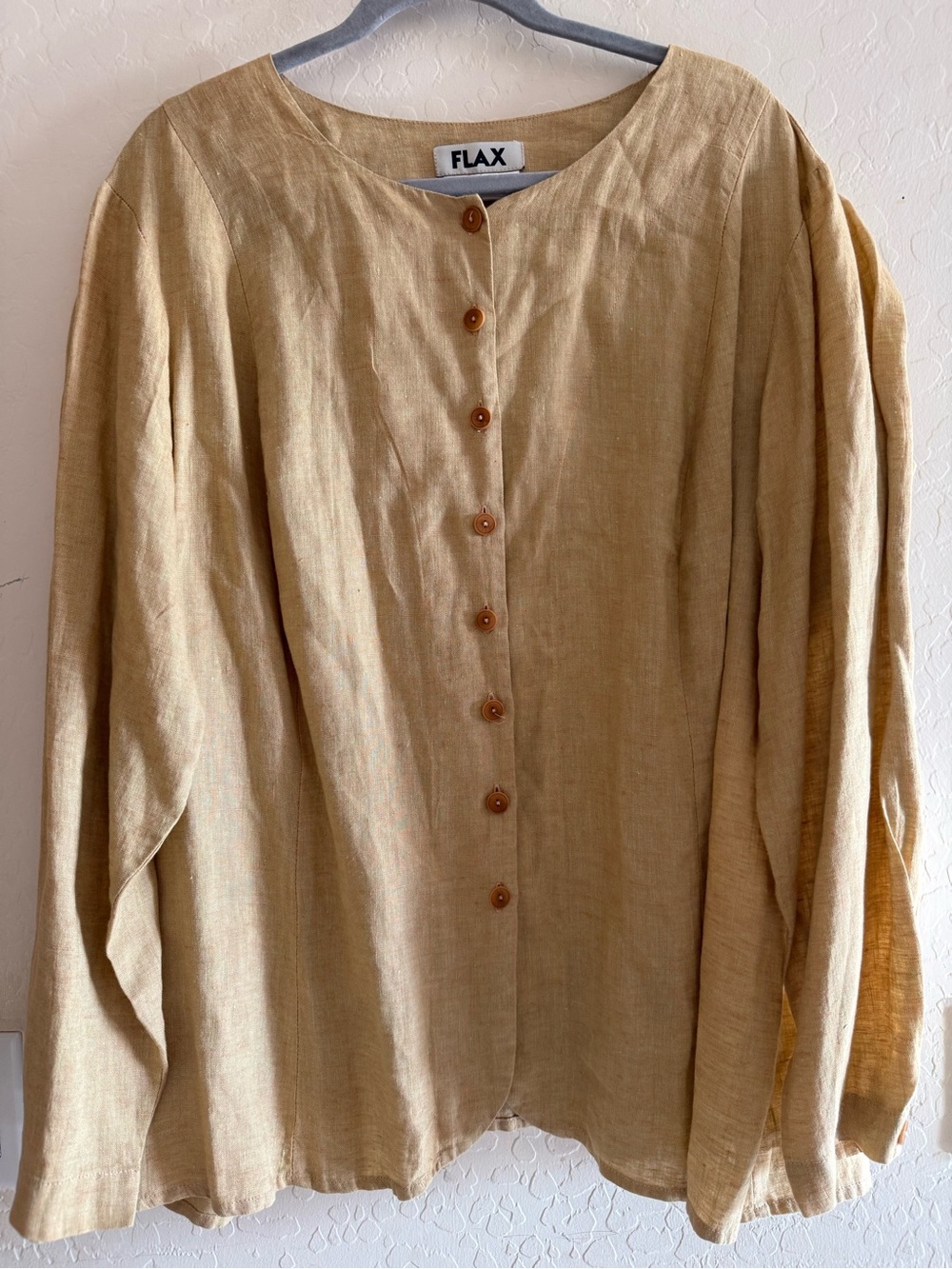 Flax, 2G, 100% linen button up blouse